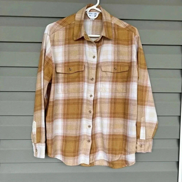 Old Navy Boyfriend Flannel Sz M - Picture 2 of 6